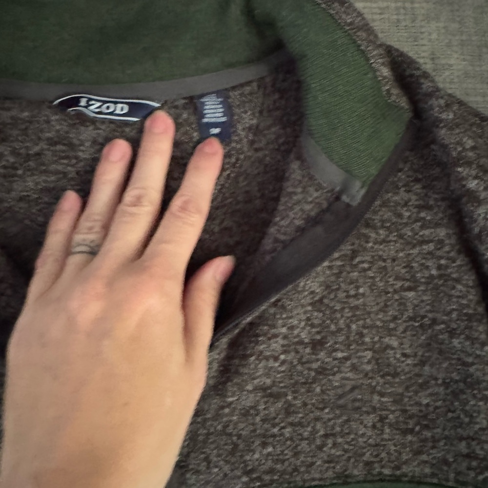 Izod Olive and Charcoal Sweater